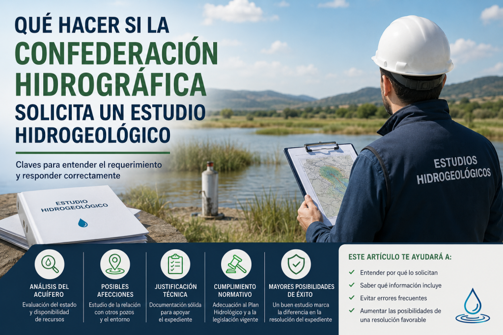 Estudio hidrogeológico solicitado por Confederación Hidrográfica para evaluar una captación de agua subterránea