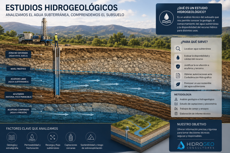 Hidrogeología aplicada a expedientes de confederación y localización de agua subterránea