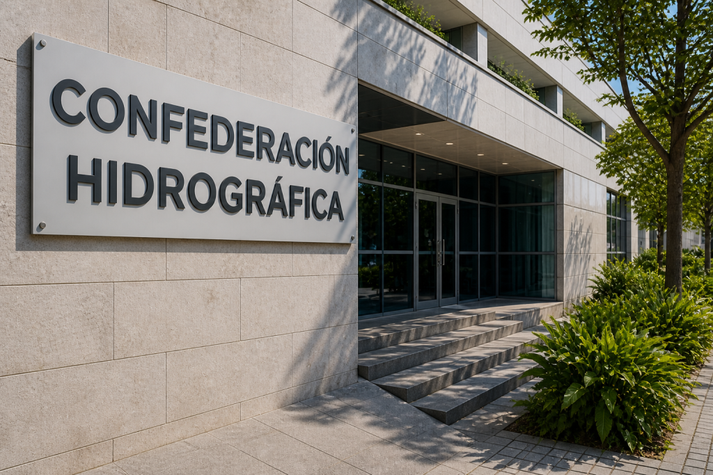 Oficina de Confederación hidrográfica para trámite pozo