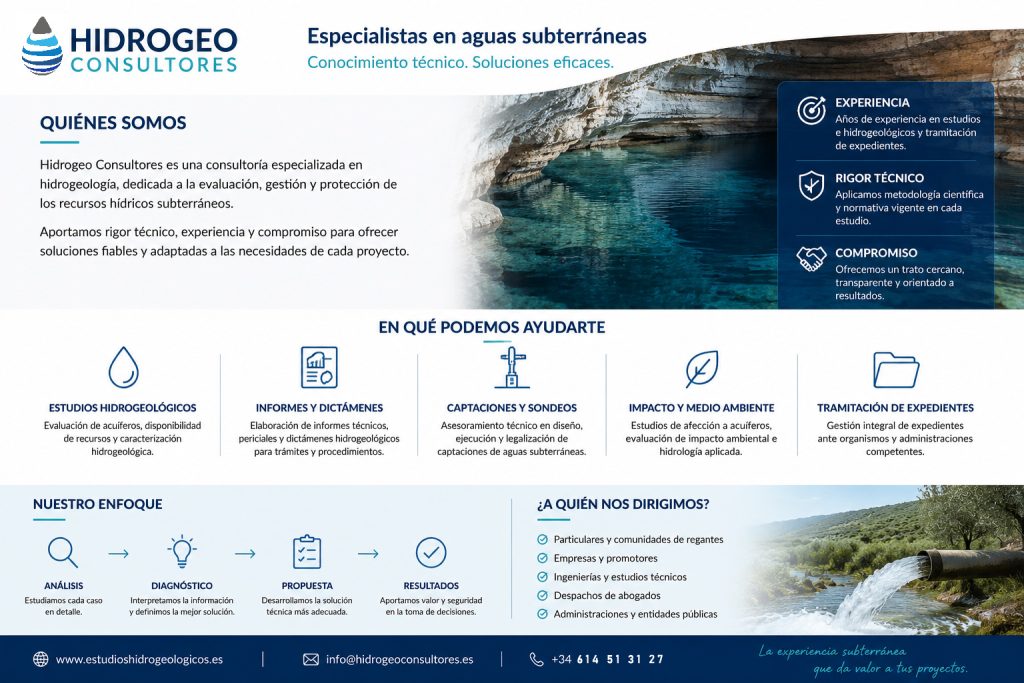 Estudios hidrogeológicos HIDROGEO Consultores